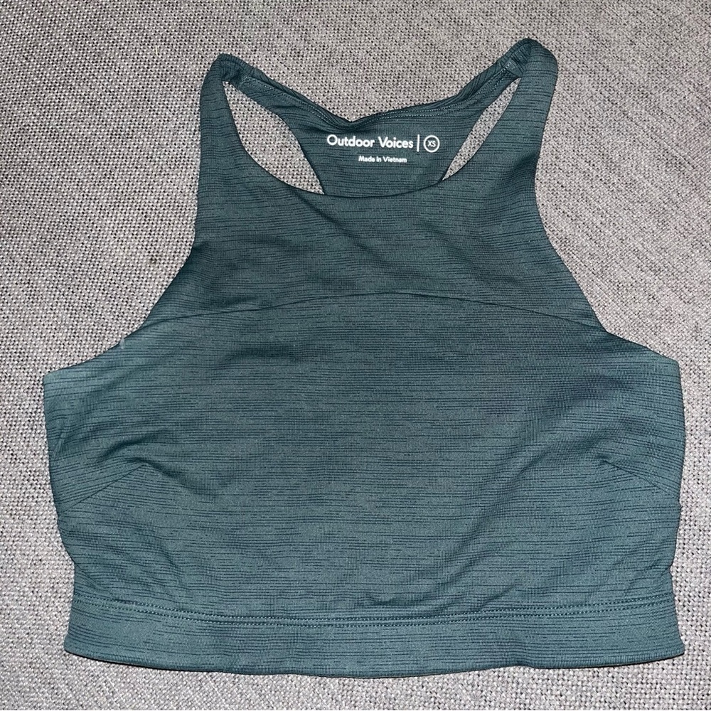 Outdoor Voices sport bra green, size XS